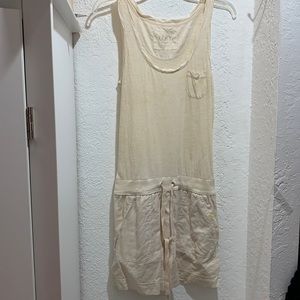 Ann Taylor loft dress beige cotton